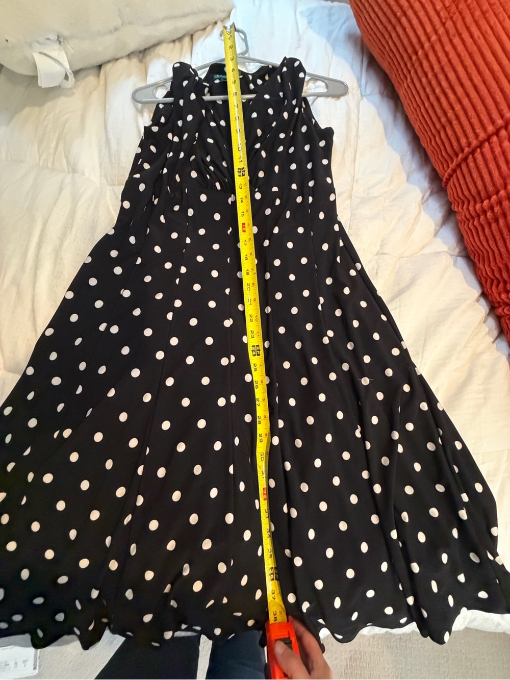 Ralph Lauren Black Polka Dot fit and flare dress